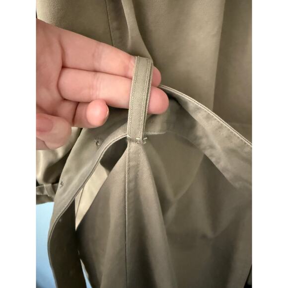 Vintage Chaps Ralph Lauren Men’s 44R Trench Coat Classic Khaki Wool Liner - Picture 6 of 10